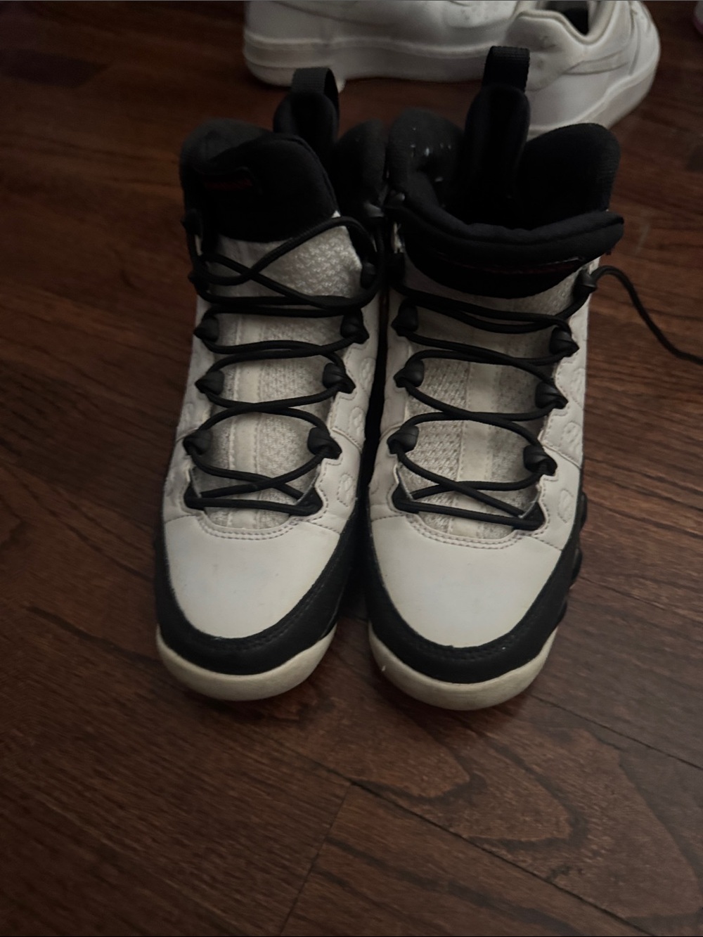 Jordan Kids White and Black High-Top Sneakers